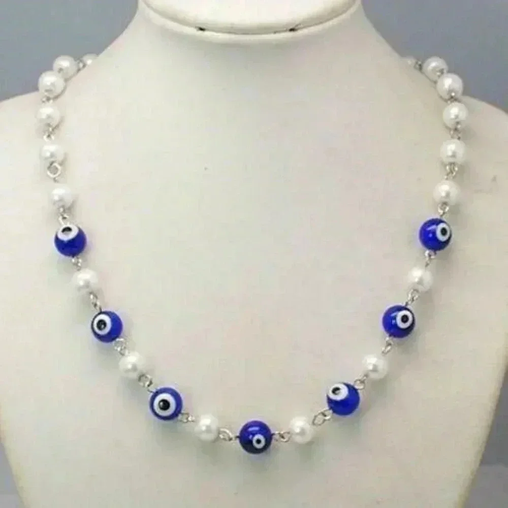 Handmade Turkish Evil Eye Bead Glass Pearl 18